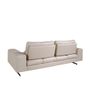 Sofas - 3 seater sofa upholstered in leather Taupe Grey - ANGEL CERDÁ