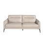 Sofas - 3 seater sofa upholstered in gray taupe leather - ANGEL CERDÁ