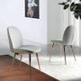 Chaises - Chaise de table à manger pieds or rose - ANGEL CERDÁ