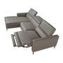 Canapés - Canapé chaise longue en cuir gris foncé avec mécanisme relax - ANGEL CERDÁ