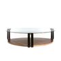 Coffee tables - Walnut and black steel coffee table - ANGEL CERDÁ