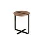 Coffee tables - Walnut and black steel corner table - ANGEL CERDÁ