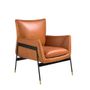 Armchairs - Upholstered armchair brown cowhide leather - ANGEL CERDÁ