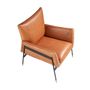 Armchairs - Upholstered armchair brown cowhide leather - ANGEL CERDÁ