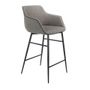 Chairs - Gray fabric stool black structure - ANGEL CERDÁ