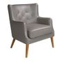 Fauteuils - Fauteuil Chester en cuir gris foncé - ANGEL CERDÁ