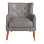 Armchairs - Chester armchair dark grey leather - ANGEL CERDÁ