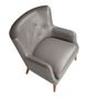 Fauteuils - Fauteuil Chester en cuir gris foncé - ANGEL CERDÁ