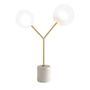 Table lamps - Table lamp white marble, golden steel and white glass - ANGEL CERDÁ