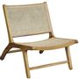 Lawn armchairs - Java teak and rattan armless chair - CFOC