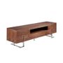 Sideboards - TV stand walnut and chromed steel - ANGEL CERDÁ