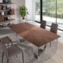 Dining Tables - Oval barrel dining table in walnut wood - ANGEL CERDÁ