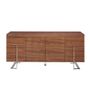 Sideboards - Walnut and chrome-plated steel sideboard - ANGEL CERDÁ