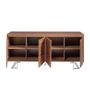 Sideboards - Walnut and chrome-plated steel sideboard - ANGEL CERDÁ
