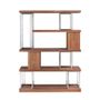 Shelves - Walnut and chrome-plated stainless steel shelving - ANGEL CERDÁ