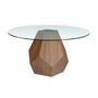 Dining Tables - Round walnut dining table - ANGEL CERDÁ