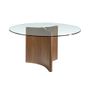 Dining Tables - Round dining table tempered glass - ANGEL CERDÁ