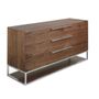 Chests of drawers - Chest of drawers walnut and steel - ANGEL CERDÁ