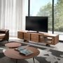 Sideboards - TV stand in walnut and black steel - ANGEL CERDÁ