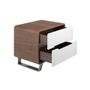 Night tables - Bedside table walnut and white - ANGEL CERDÁ