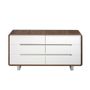 Chests of drawers - Walnut and white chest of drawers - ANGEL CERDÁ
