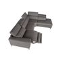 Sofas - Corner sofa upholstered in grey leather leather - ANGEL CERDÁ