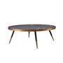 Coffee tables - Round black marble porcelain coffee table - ANGEL CERDÁ