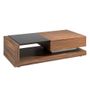 Coffee tables - Walnut coffee table and black tinted glass - ANGEL CERDÁ