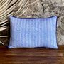 Fabric cushions - Hita blue and white ethnic cushion cover - TERRE AMBRÉE