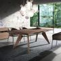 Dining Tables - Dining table walnut glass mirror effect - ANGEL CERDÁ