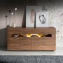 Chests of drawers - Walnut chest of drawers with interior lighting - ANGEL CERDÁ