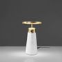 Table lamps - Table lamp in white marble and golden steel - ANGEL CERDÁ