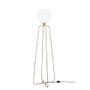 Floor lamps - Floor lamp golden steel and white glass - ANGEL CERDÁ