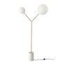 Floor lamps - Floor lamp in white marble, golden steel and white glass - ANGEL CERDÁ