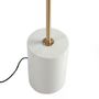 Floor lamps - Floor lamp in white marble, golden steel and white glass - ANGEL CERDÁ