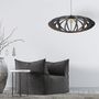 Decorative objects - Pendant lamp Rolling Black D70cm - RIF LUMINAIRES