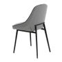 Chairs - Gray fabric Dining table chair with black piping - ANGEL CERDÁ