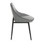 Chairs - Gray fabric Dining table chair with black piping - ANGEL CERDÁ