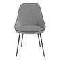 Chairs - Gray fabric Dining table chair with black piping - ANGEL CERDÁ