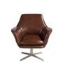 Armchairs - Leather upholstered swivel armchair - ANGEL CERDÁ