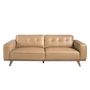 Sofas - 3 seater sofa upholstered in leather sand - ANGEL CERDÁ