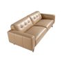 Sofas - 3 seater sofa upholstered in leather sand - ANGEL CERDÁ