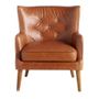 Armchairs - Chester armchair in brown leather - ANGEL CERDÁ