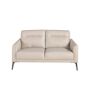 Canapés - Canapé 2 places rembourré en cuir couleur Taupe Grey - ANGEL CERDÁ