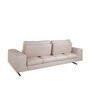 Sofas - 3 seater sofa upholstered in leather Taupe Grey - ANGEL CERDÁ
