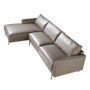 Canapés - Canapé chaise longue (L) en cuir de vachette Gris foncé - ANGEL CERDÁ