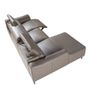 Canapés - Chaise longue en cuir gris foncé avec mécanisme relax - ANGEL CERDÁ