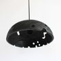 Design objects - Black hanging light hand carved - WOODENDREAMS