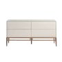 Sideboards - Gray sideboard with walnut legs - ANGEL CERDÁ