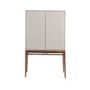 Sideboards - Gray display cabinet with walnut legs - ANGEL CERDÁ